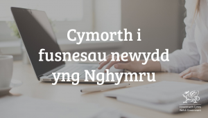 Cymorth i fusnesau newydd yng Nghymru